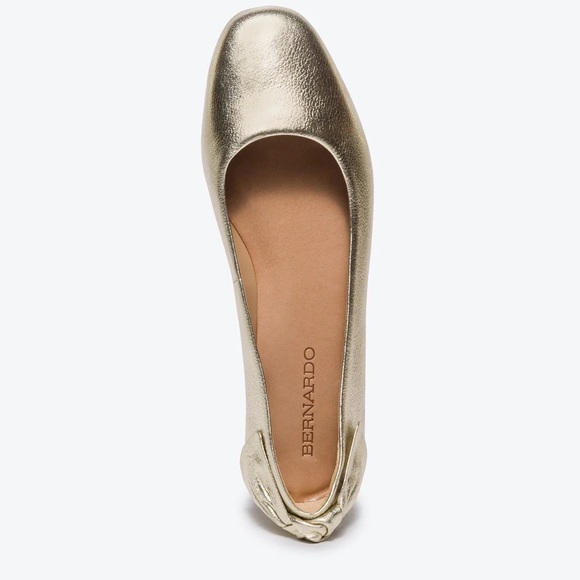 BERNARDO ELOISA BOW FLAT 9.5 BRONZE GOLD - Picture 3 of 9